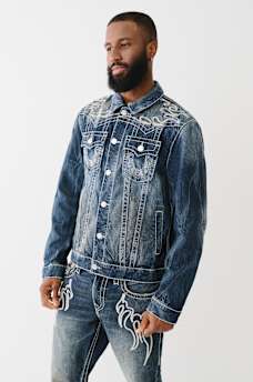 BW x TR BIG T FLAME TRUCKER JACKET, image 7