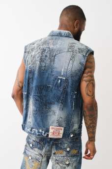 BW X TR DENIM STACKED POCKET VEST, image 2