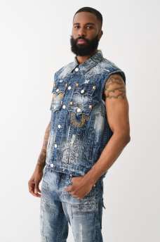 BW X TR DENIM STACKED POCKET VEST, image 7