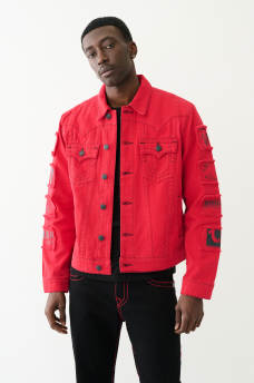 JIMMY FRAYED PATCH DENIM JACKET, image 2