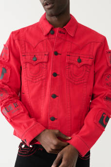 JIMMY FRAYED PATCH DENIM JACKET, image 3