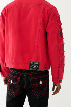 JIMMY FRAYED PATCH DENIM JACKET, image 4
