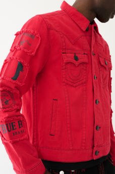 JIMMY FRAYED PATCH DENIM JACKET, image 6