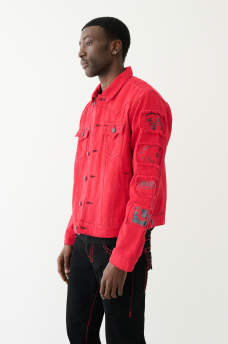JIMMY FRAYED PATCH DENIM JACKET, image 7