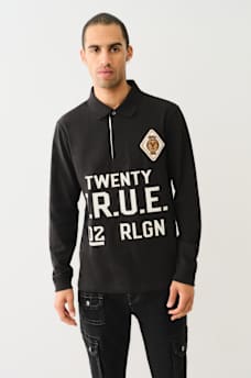 LONG SLEEVE LOGO POLO SHIRT, image 2