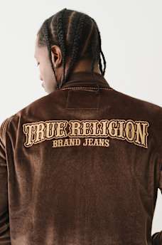 VELOUR BIG T ZIP JACKET, image 1