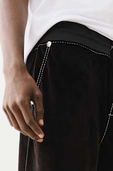 VELOUR BIG T STRAIGHT PANT, image 5