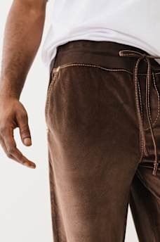 VELOUR BIG T STRAIGHT PANT, image 5