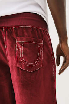 VELOUR BIG T STRAIGHT PANT, image 2