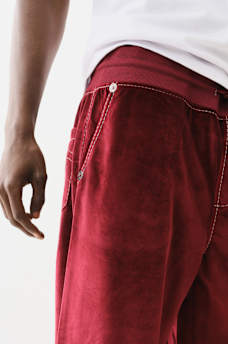 VELOUR BIG T STRAIGHT PANT, image 5