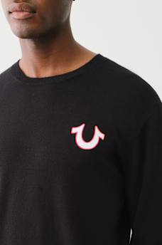 EMBROIDERED LOGO CREW SWEATER, image 3