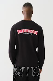 EMBROIDERED LOGO CREW SWEATER, image 4