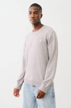 EMBROIDERED LOGO CREW SWEATER, image 3