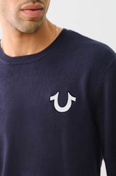 EMBROIDERED LOGO CREW SWEATER, image 4