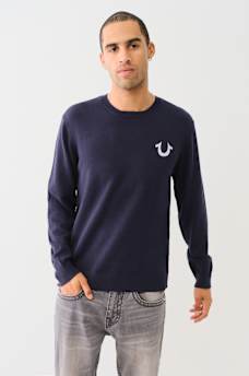 EMBROIDERED LOGO CREW SWEATER, image 1
