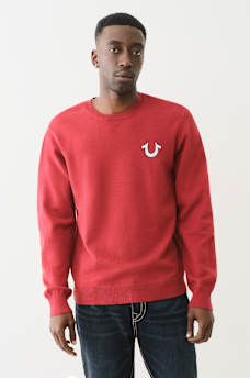EMBROIDERED LOGO CREW SWEATER, image 2