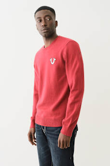 EMBROIDERED LOGO CREW SWEATER, image 3