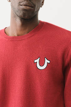 EMBROIDERED LOGO CREW SWEATER, image 4