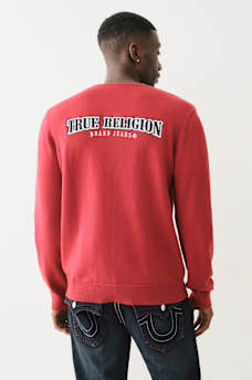 EMBROIDERED LOGO CREW SWEATER, image 1