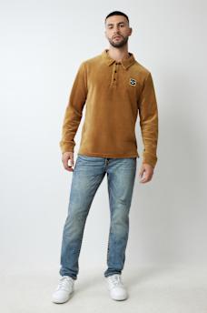 VELVET LONG SLEEVE POLO SHIRT, image 5