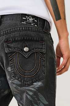 RICKY STUDDED HORSESHOE WING STRAIGHT JEAN, image 2
