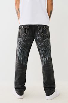 RICKY STUDDED HORSESHOE WING STRAIGHT JEAN, image 1