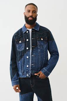 JIMMY CURVED SEAM DENIM JACKET, image 1