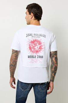 BLAZING WORLD TOUR LOGO APPLIQUE TEE, image 4