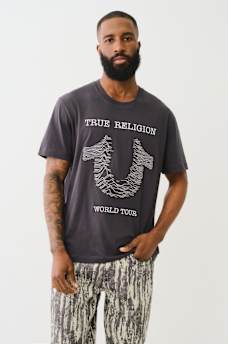 EMBROIDERED RADIO WAVE HORSESHOE TEE, image 1
