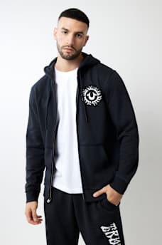 BLAZING LOGO APPLIQUE ZIP HOODIE, image 2