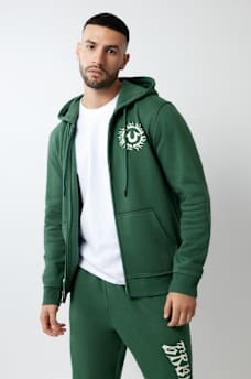 BLAZING LOGO APPLIQUE ZIP HOODIE, image 2