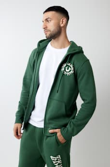 BLAZING LOGO APPLIQUE ZIP HOODIE, image 3