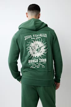 BLAZING LOGO APPLIQUE ZIP HOODIE, image 1
