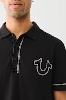 FLATLOCK HORSESHOE POLO SHIRT, image 2