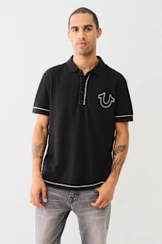 FLATLOCK HORSESHOE POLO SHIRT, image 1