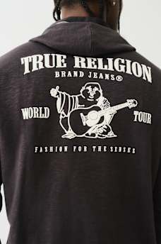 HOODED FLATLOCK HENLEY TEE, image 5