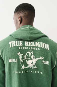 HOODED FLATLOCK HENLEY TEE, image 1