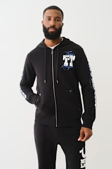 PUFF PRINT LOGO ZIP HOODIE, image 3
