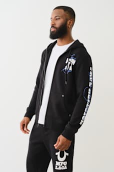 PUFF PRINT LOGO ZIP HOODIE, image 4