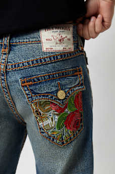 RICKY SUPER T EMBROIDERED STRAIGHT JEAN, image 1