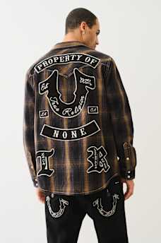 WESTERN BIG T LOGO PLAID SHIRT, image 2