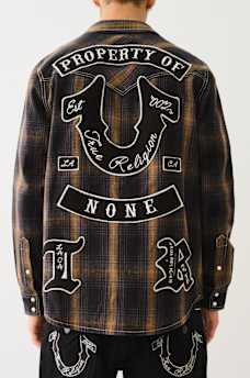 WESTERN BIG T LOGO PLAID SHIRT, image 5