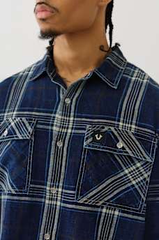 INDIGO PLAID WORKWEAR  SHIRT, image 2