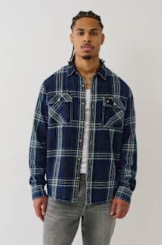 INDIGO PLAID WORKWEAR  SHIRT, image 3
