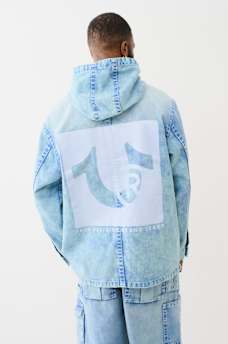 DENIM BIG T HOODED CHORE JACKET, image 4