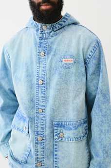DENIM BIG T HOODED CHORE JACKET, image 5