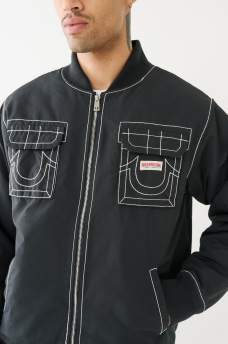 BIG T ZIP BOMBER JACKET, image 1