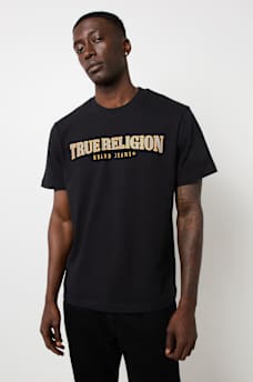 EMBROIDERED REFLECTIVE ARCH LOGO TEE, image 1