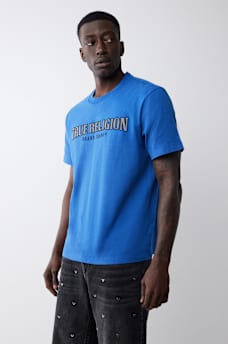 EMBROIDERED REFLECTIVE ARCH LOGO TEE, image 3