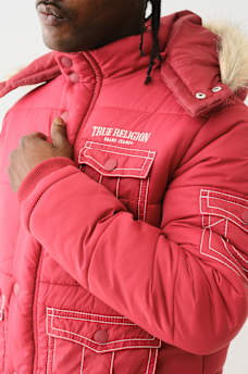 FUR HOOD BIG T PUFFER JACKET, image 4